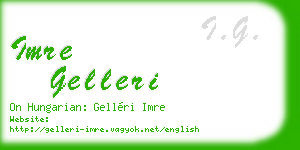 imre gelleri business card